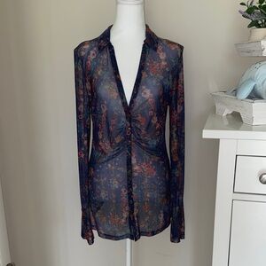 Natural Life shear floral blouse size L. Brand New without tags.